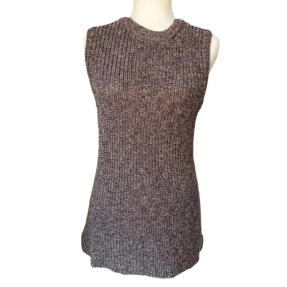 ELLA MOSS Crew Neck Chunky Knit Sweater Tank Tunic - size medium